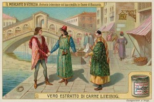 Der Kaufmann von Venedig und die Werbung - Liebig Bilderserie